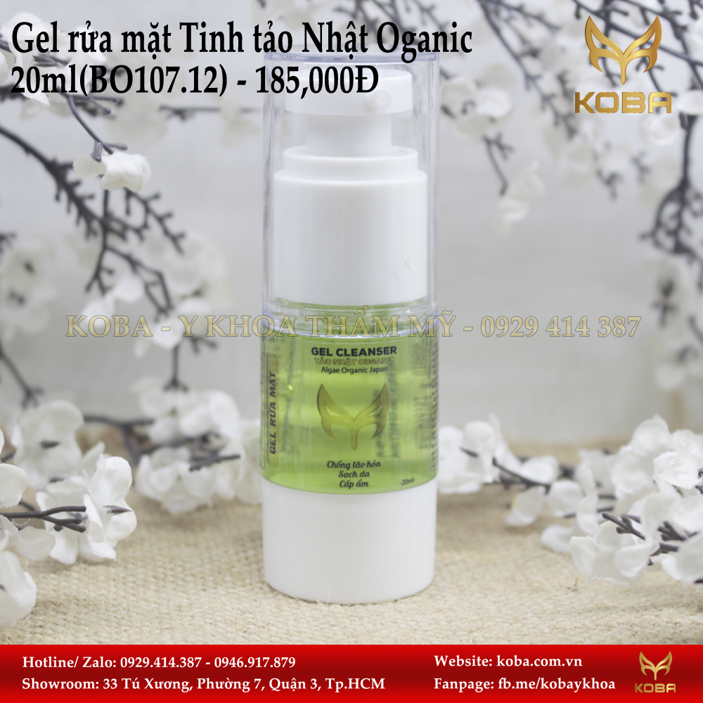 Gel rửa mặt Tinh tảo Nhật Oganic