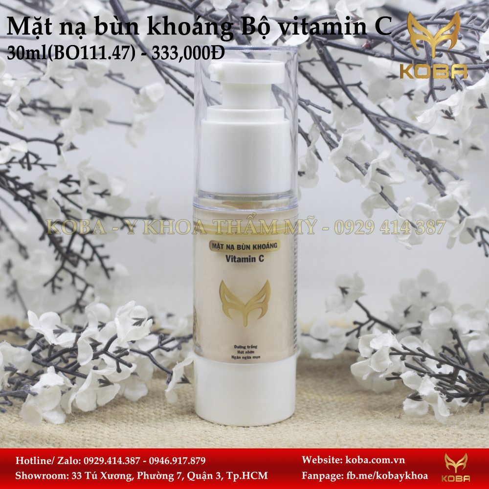 Mặt nạ bùn khoáng Bộ vitamin C - Hút nhờn trắng da