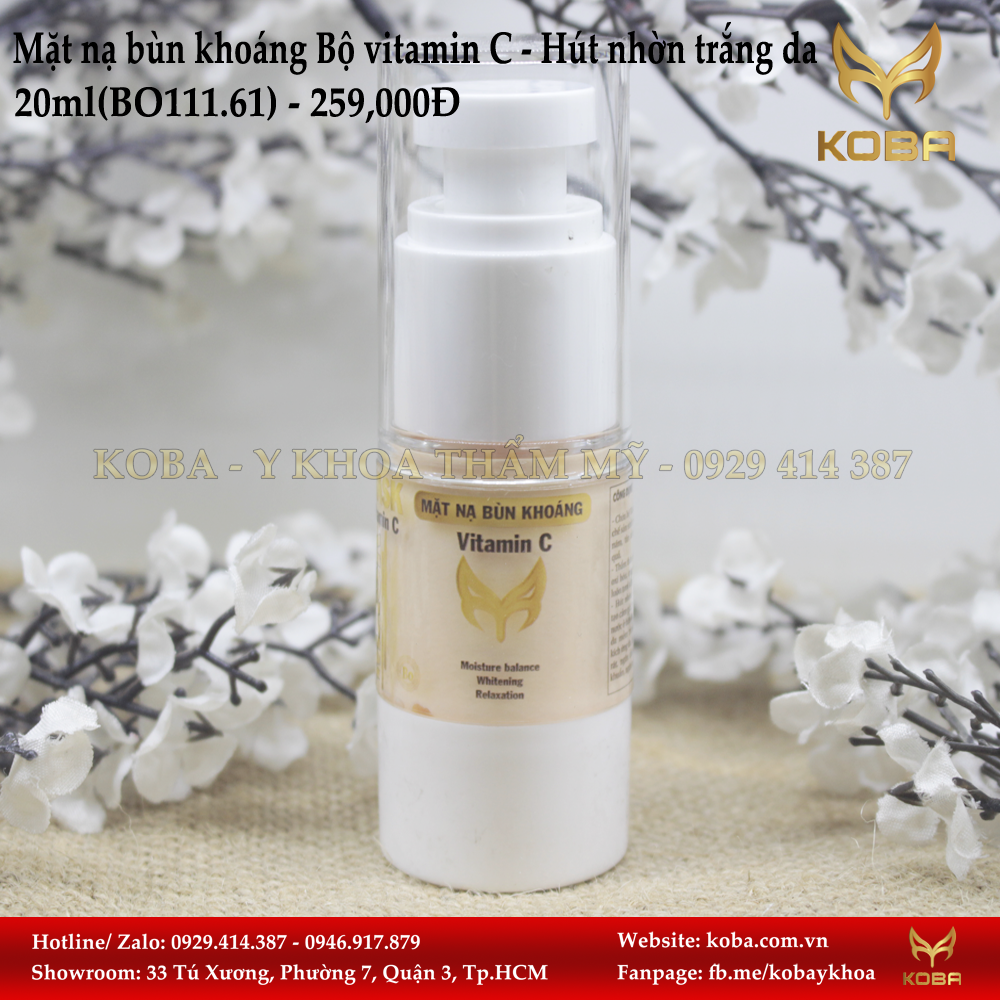 Mặt nạ bùn khoáng Bộ vitamin C - Hút nhờn trắng da