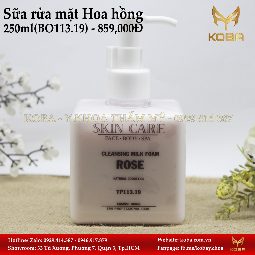 Sữa rửa mặt Hoa hồng - Se khít lỗ chân lông