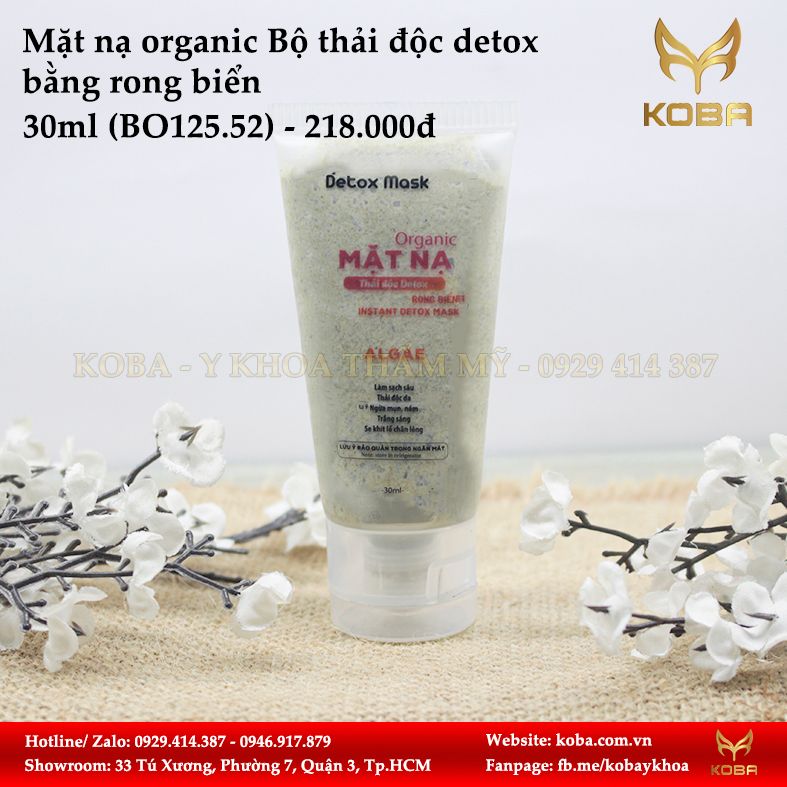 Mặt nạ organic Bộ thải độc detox bằng rong biển