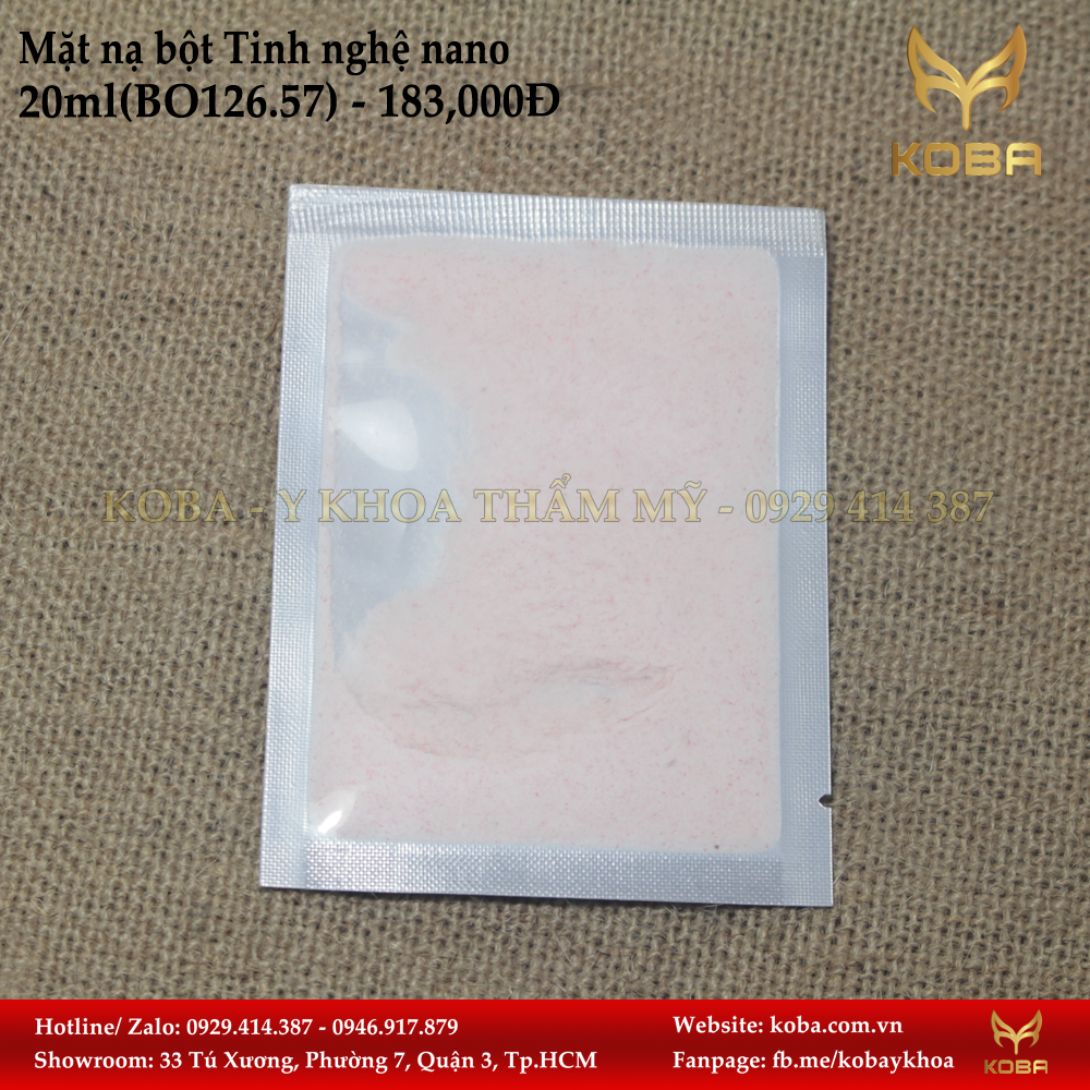 Mặt nạ bột Tinh nghệ nano - Trị thâm trắng sáng