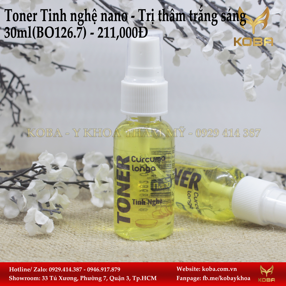 Toner Tinh nghệ nano - Trị thâm trắng sáng