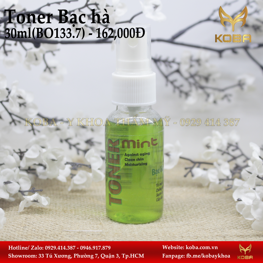 Toner Bạc hà - Cân bằng độ ấm, dưỡng trắng, thu giản