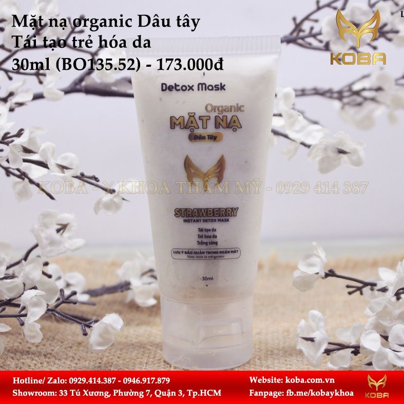 Mặt nạ organic Dâu tây - Tái tạo trẻ hóa da