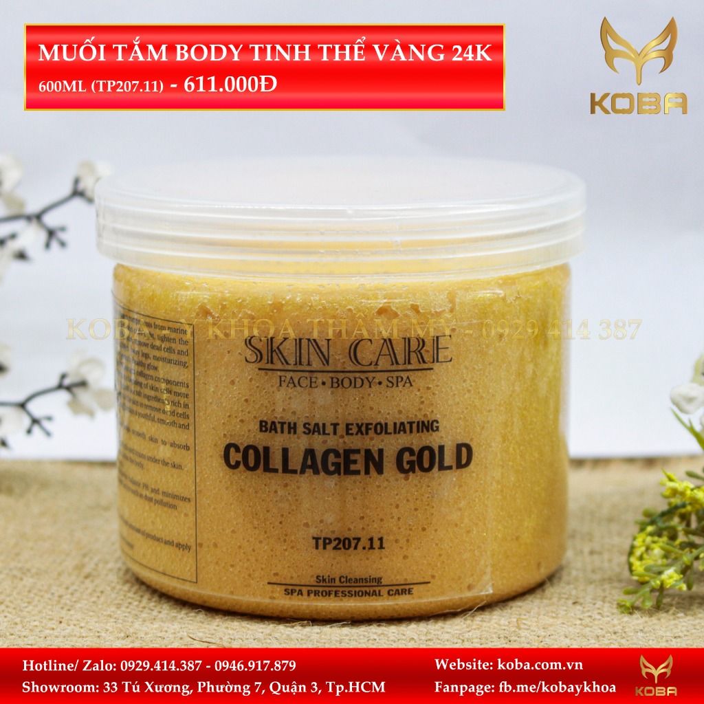 Muối tắm body Tinh thể vàng 24k