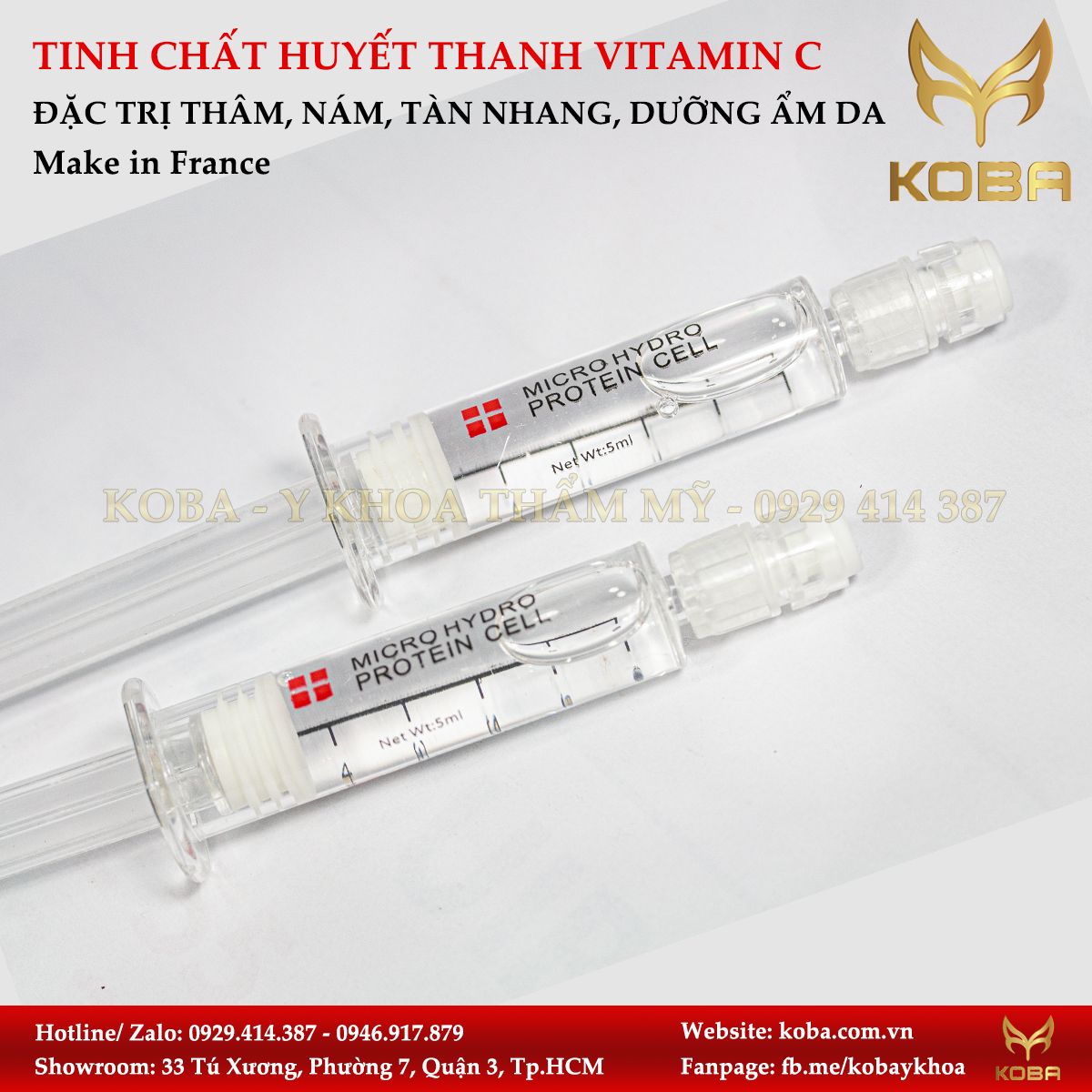 Tinh chất huyết thanh Vitamin C tinh khiết ống Protein Cell