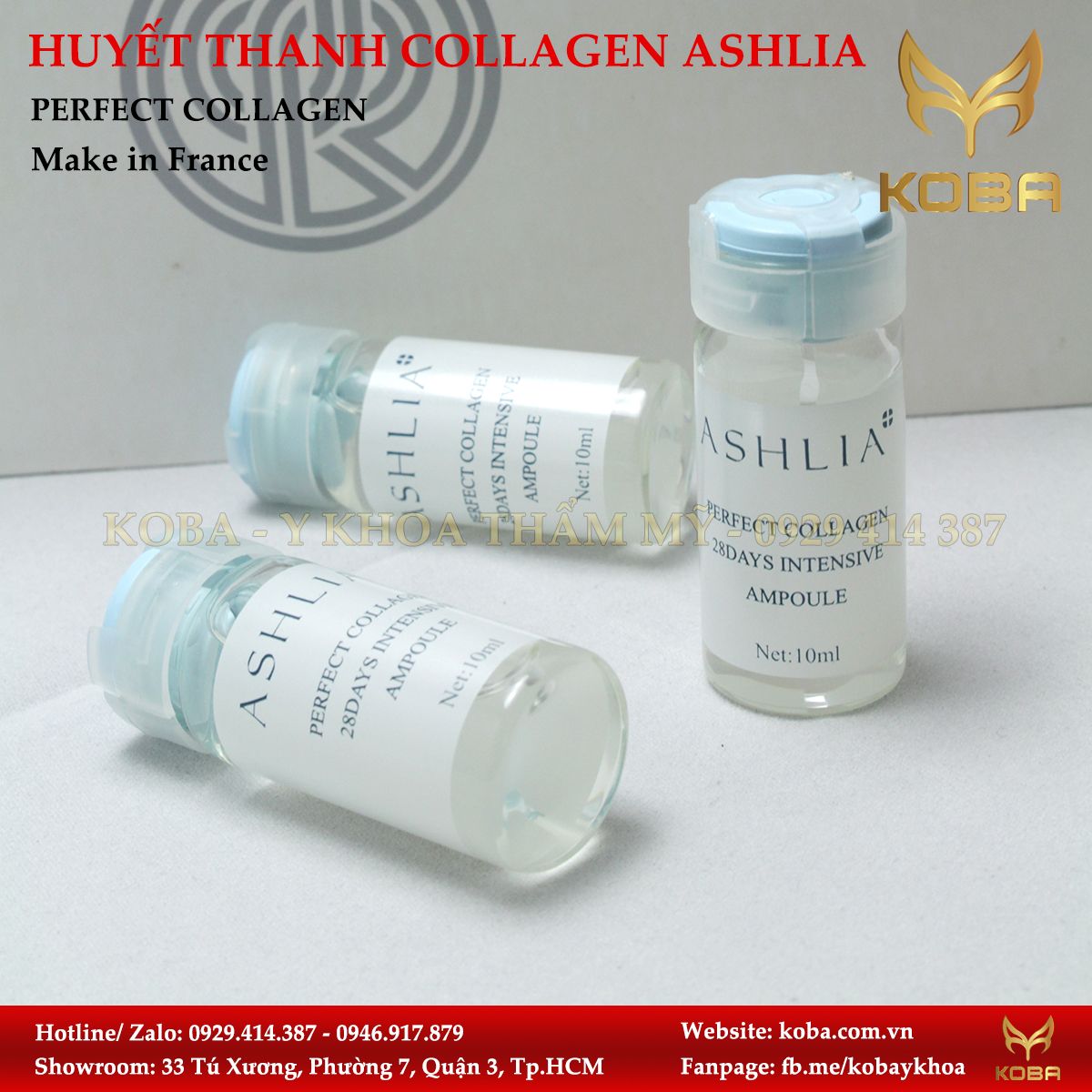 Huyết Thanh Collagen Tươi Ashlia - Perect Collagen Ashlia (Pháp)