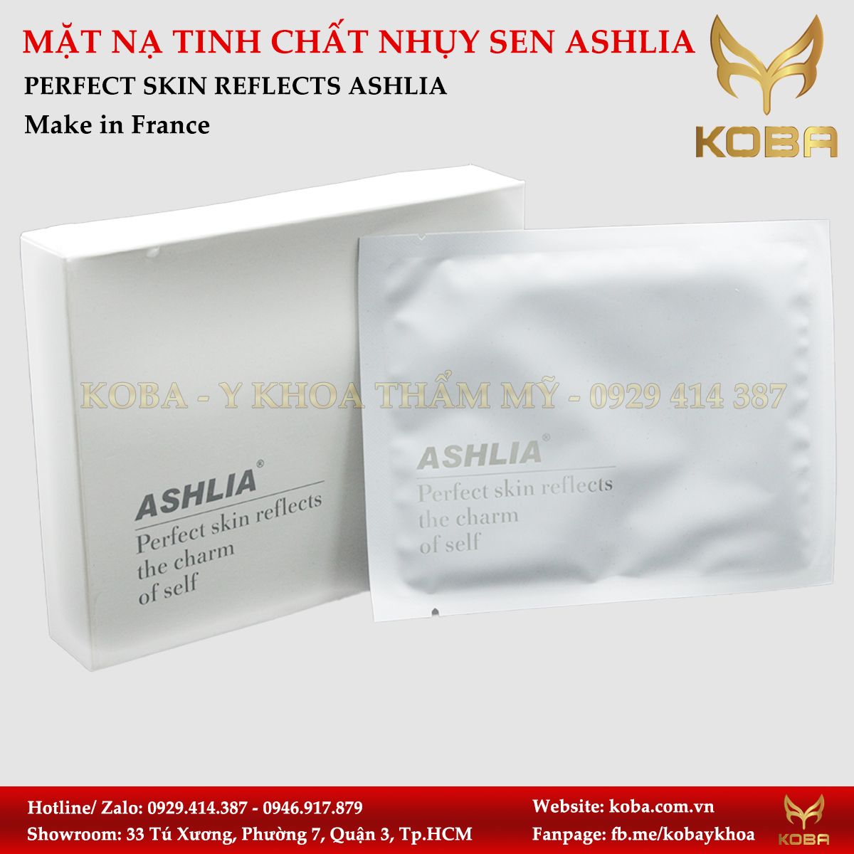 Mặt nạ đắp Tinh chất Nhụy Hoa Sen Ashlia (Pháp) - Gói