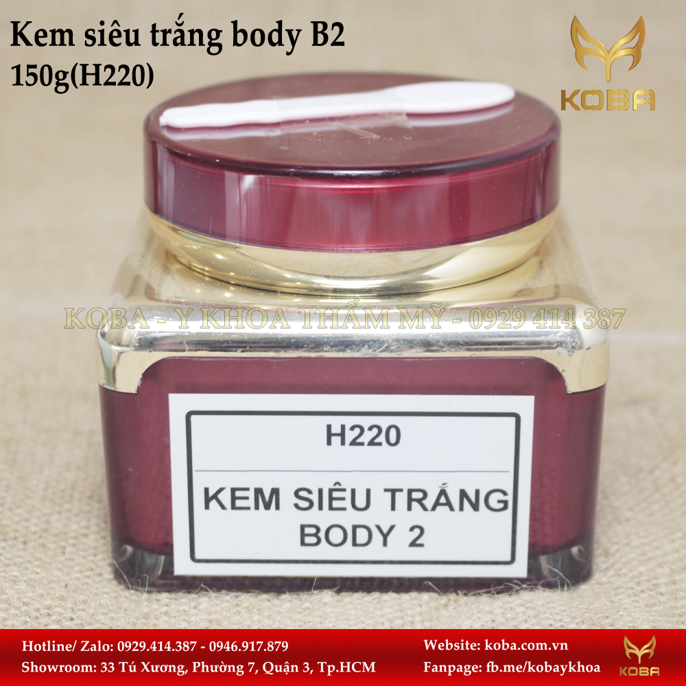 Kem siêu trắng body B2