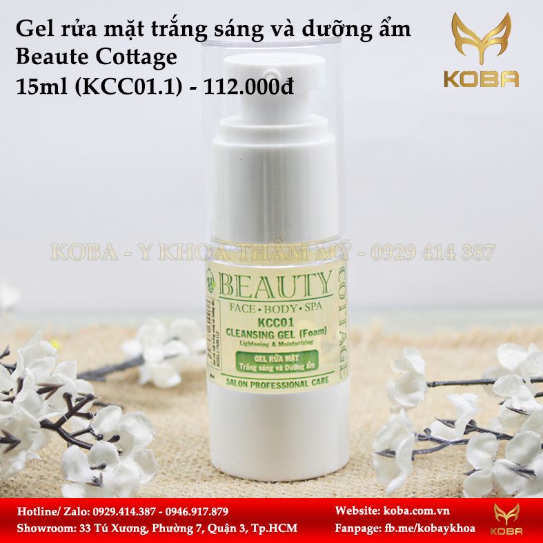 Gel rửa mặt trắng sáng và dưỡng ẩm Beaute Cottage