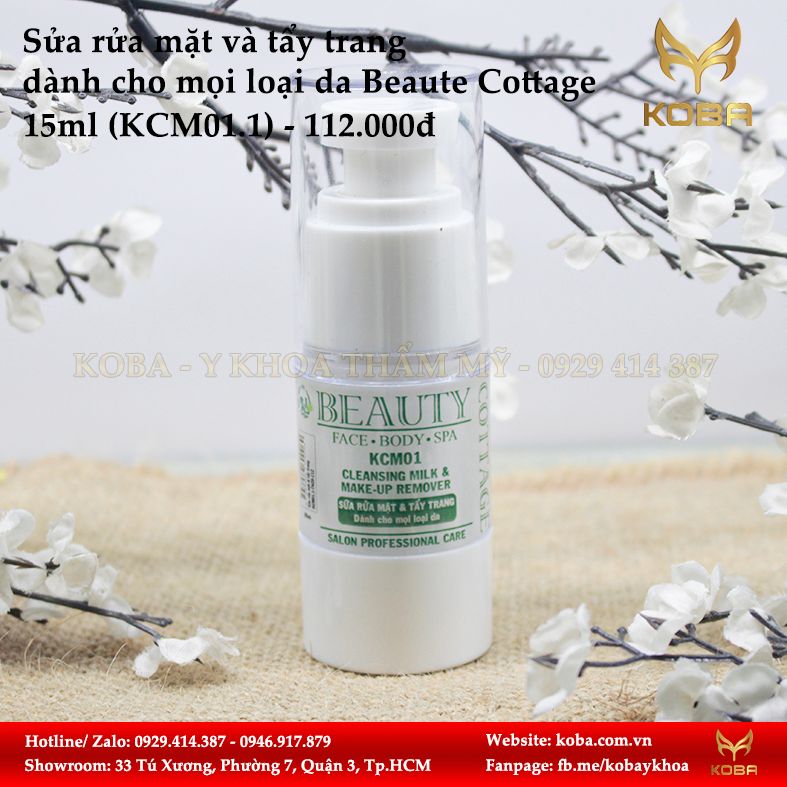 Sửa rửa mặt và tẩy trang dành cho tất cả các loại da Beaute Cottage