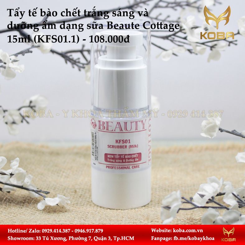 Tẩy tế bào chết trắng sáng và dưỡng ẩm dạng sữa Beaute Cottage