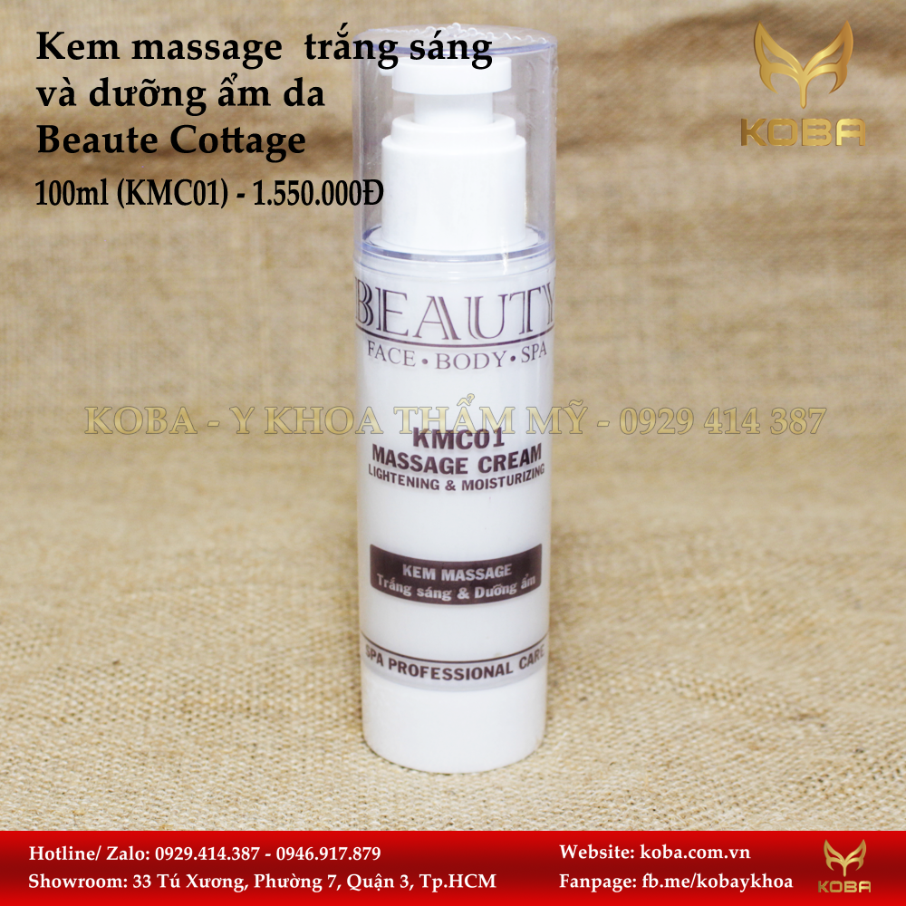 Kem massage trắng sáng và dưỡng ẩm da Beaute Cottage