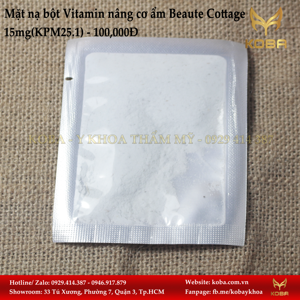 Mặt nạ bột Vitamin nâng cơ ẩm Beaute Cottage