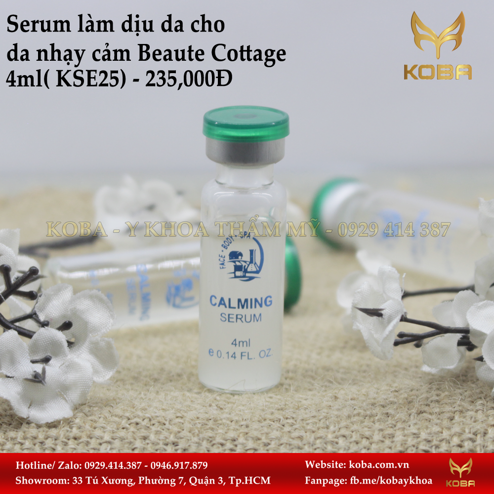 Serum làm dịu da cho da nhạy cảm Beaute Cottage (Xanh dương)