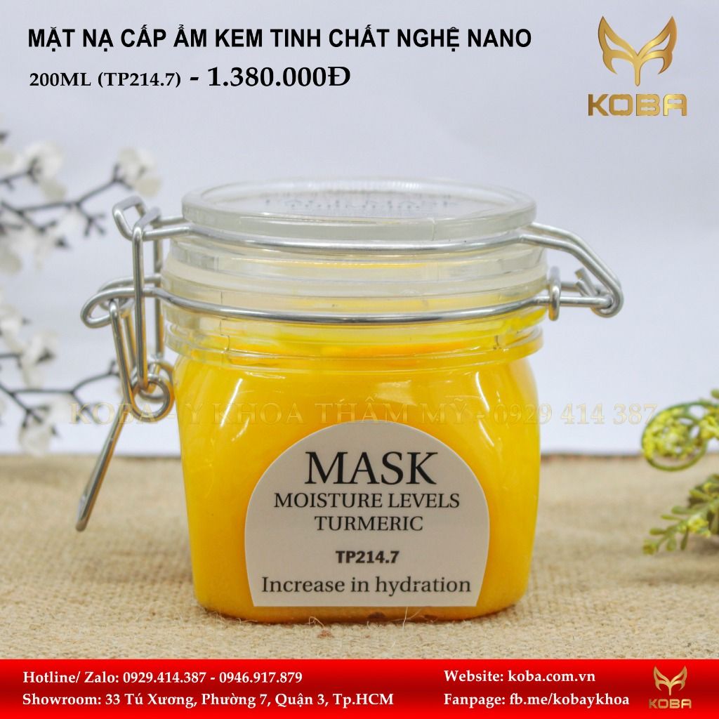 Mặt nạ cấp ẩm Kem tinh chất nghệ nano