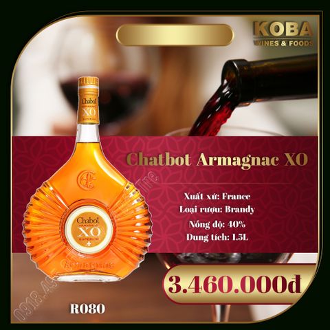  Rượu Brandy Pháp - Chatbot Armagnac XO - 40 độ 