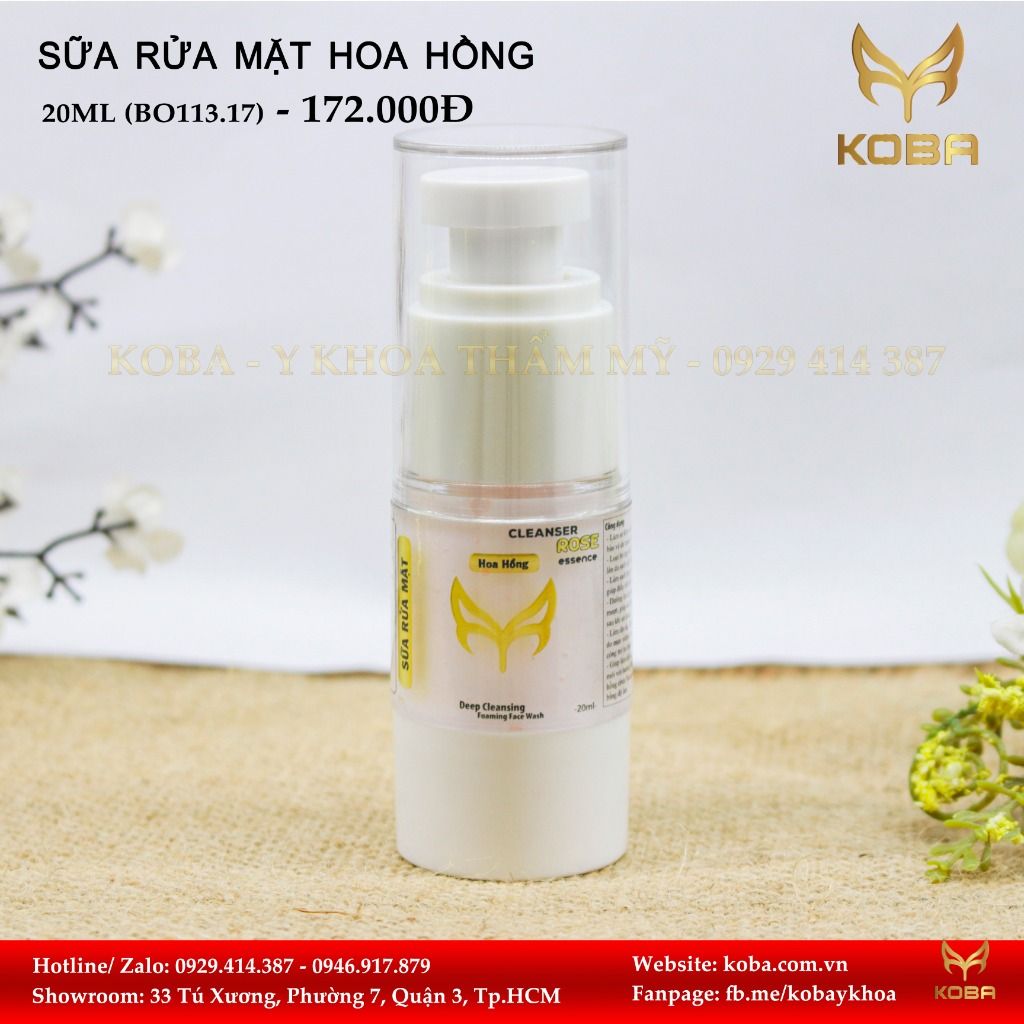 Sữa rửa mặt Hoa hồng - Se khít lỗ chân lông