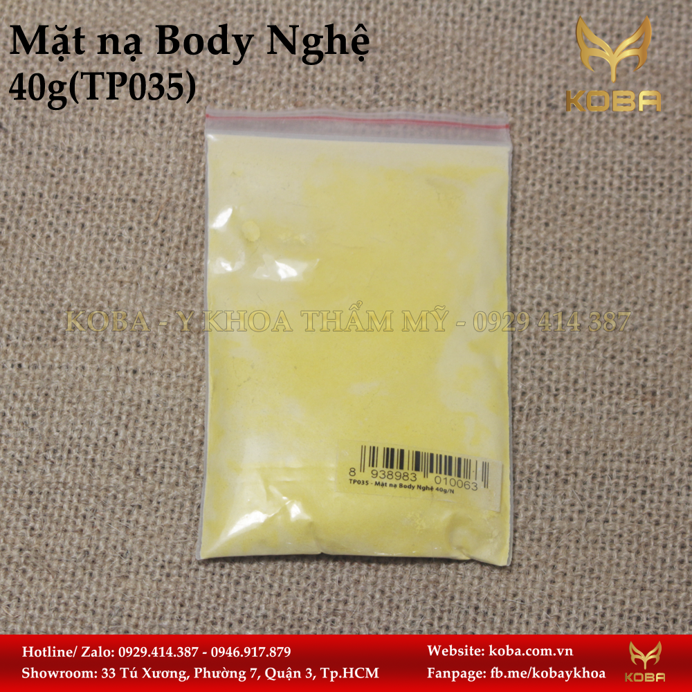 Mặt nạ Body Nghệ 40g/N