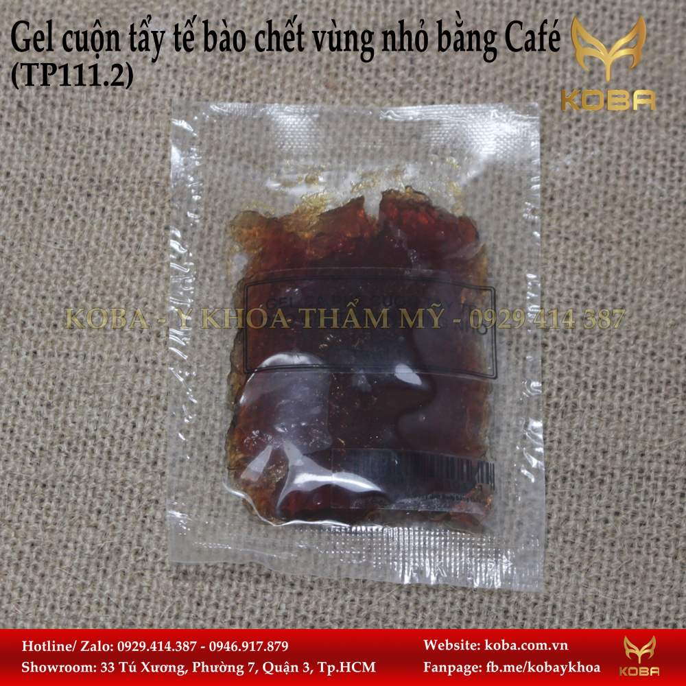 Gel cuộn tẩy tế bào chết vùng nhỏ bằng Café