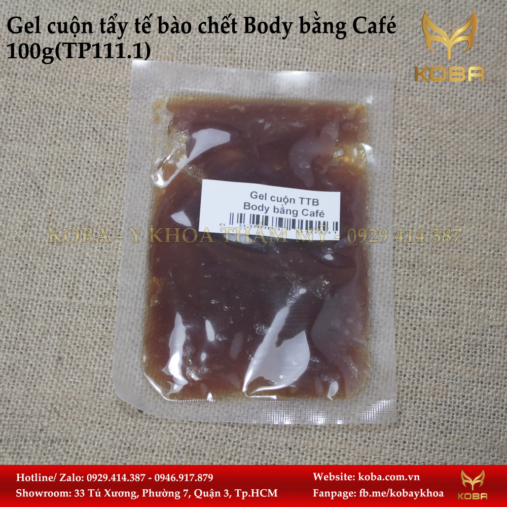 Gel cuộn tẩy tế bào chết Body bằng Café