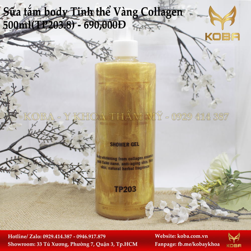 Sữa tắm body Tinh thể Vàng Collagen