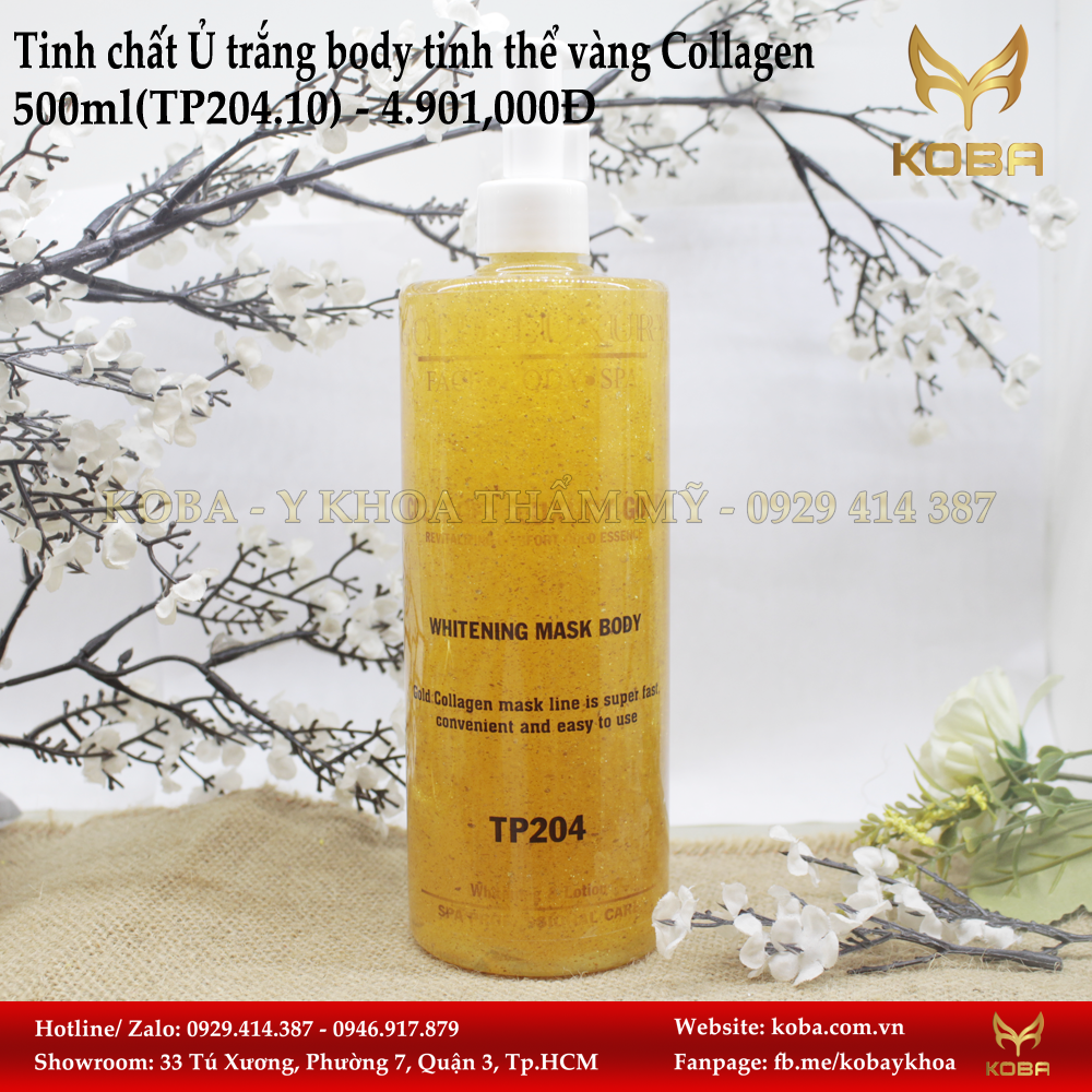 Tinh chất Ủ trắng body tinh thể vàng Collagen