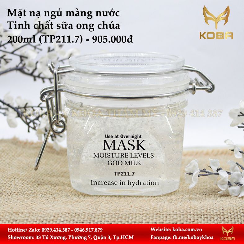 Mặt nạ ngủ màng nước Tinh chất sữa ong chúa