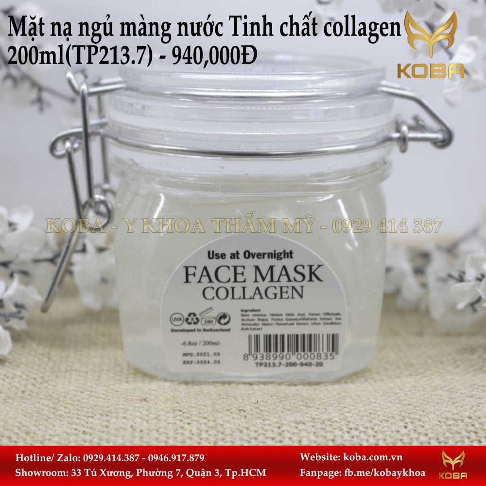 Mặt nạ ngủ màng nước Tinh chất collagen