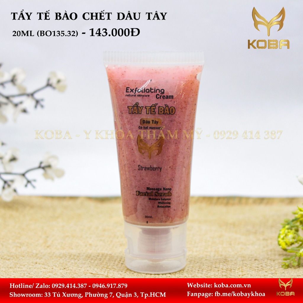 Kem tẩy tế bào Dâu tây - Tái tạo trẻ hóa da