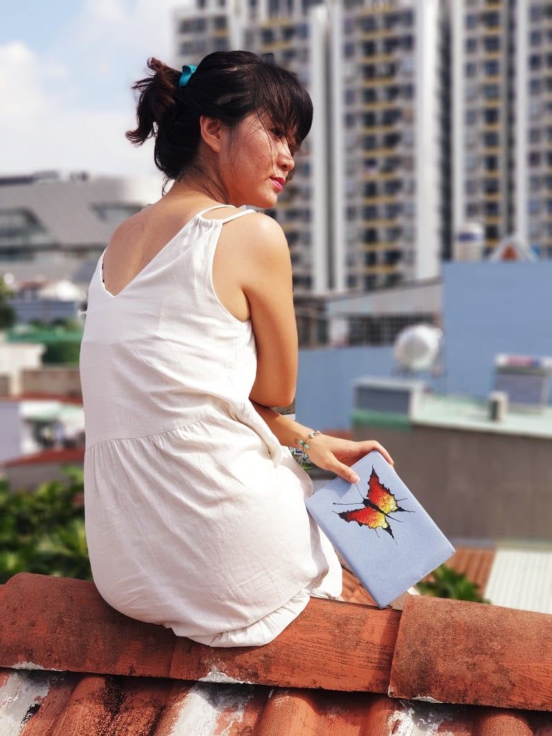 Sổ tay bọc vải - Bươm Bướm Lửa
