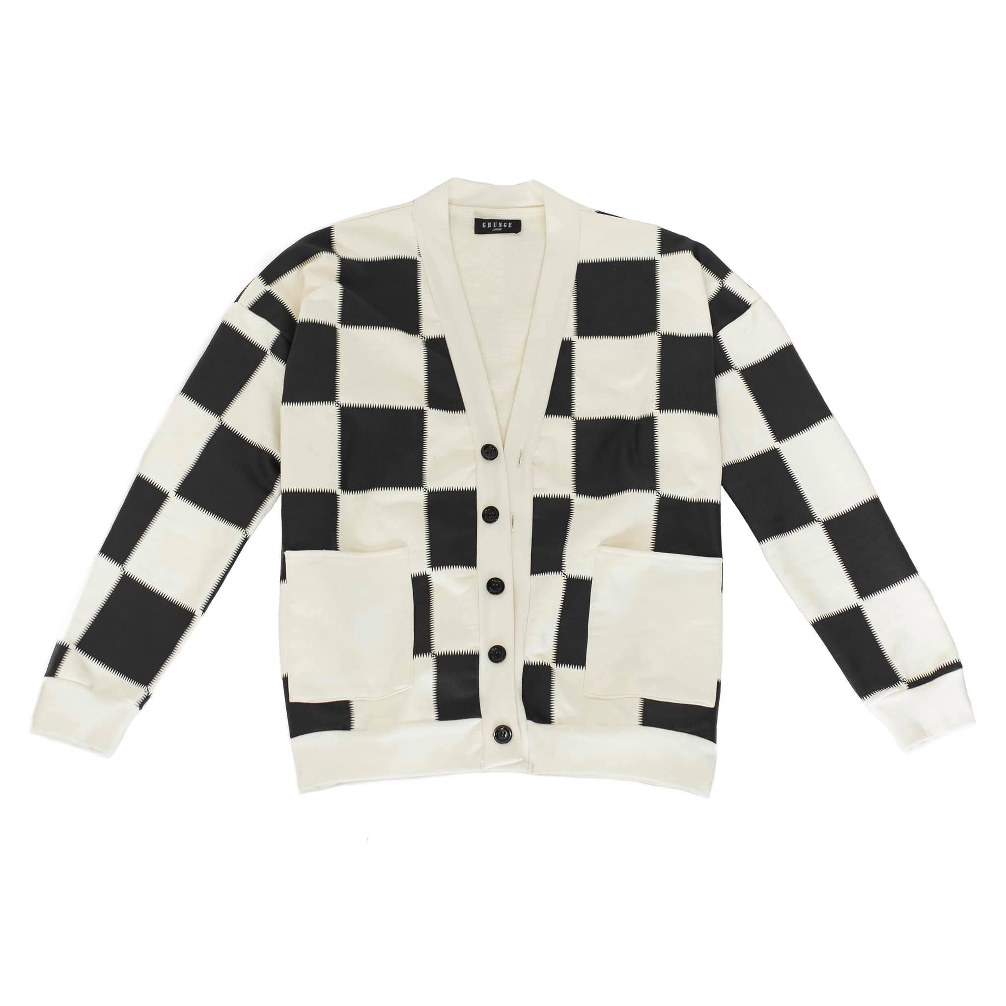 Checked Cardigan