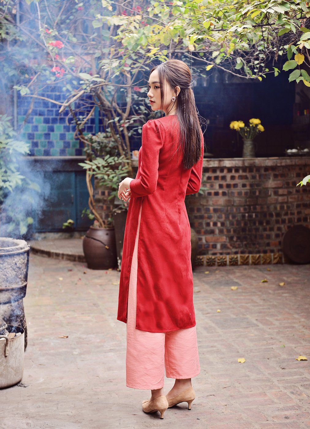Áo Dài Hồng Nhung