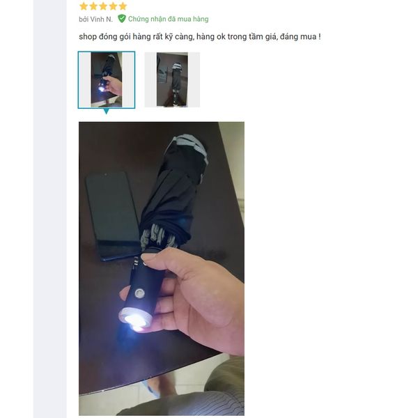 ô dù che mưa có đèn led