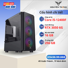 Máy tính Gaming - Đồ hoạ i5 12400F | RAM 16GB | VGA RTX 3050 6G | SSD 256GB