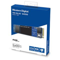 Ổ cứng SSD WD SN550 Blue 250GB M.2 2280 PCIe NVMe 3x4 (Đọc 2400MB/s - Ghi 950MB/s) - (WDS250G2B0C)