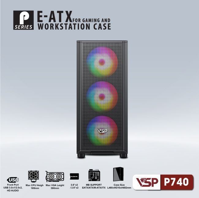 Vỏ Case VSP Workstation P740 E-ATX