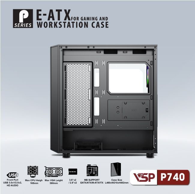 Vỏ Case VSP Workstation P740 E-ATX