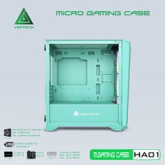 Vỏ Case VSP Gaming HA01 Green (No Fan)