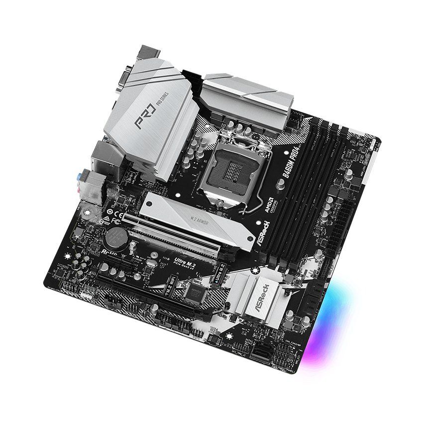 Mainboard ASROCK B460M PRO4 (Intel B460, Socket 1200, m-ATX, 4 khe Ram DDR4)