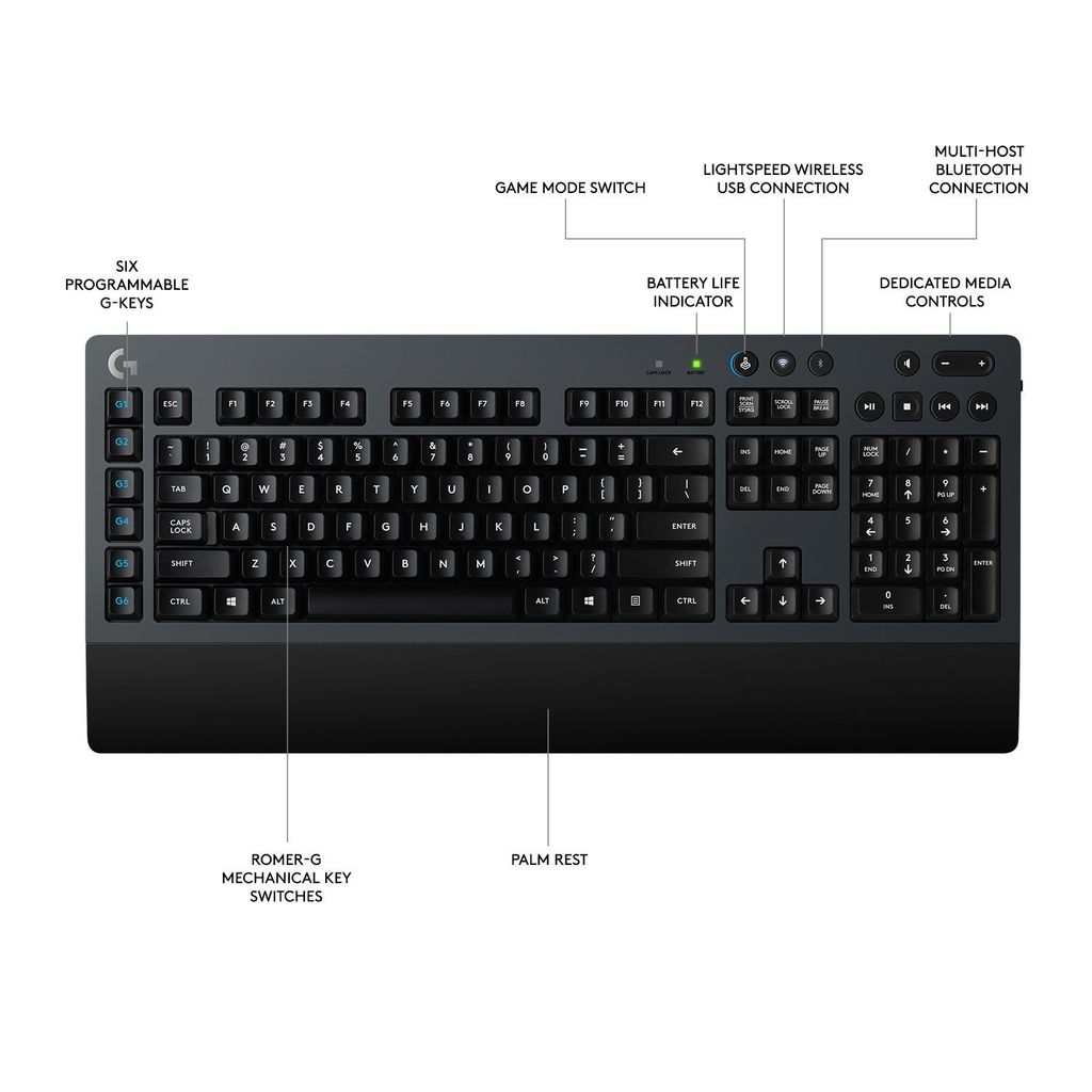 Bàn phím cơ Logitech G613 Wireless Mechanical Gaming