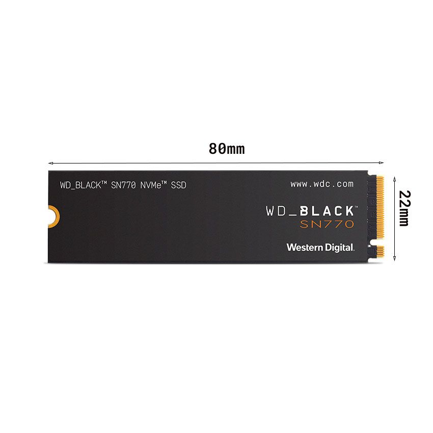 Ổ cứng SSD WD SN770 Black 500GB M.2 2280 PCIe NVMe 4x4 (Đọc 5000MB/s - Ghi 4000MB/s)
