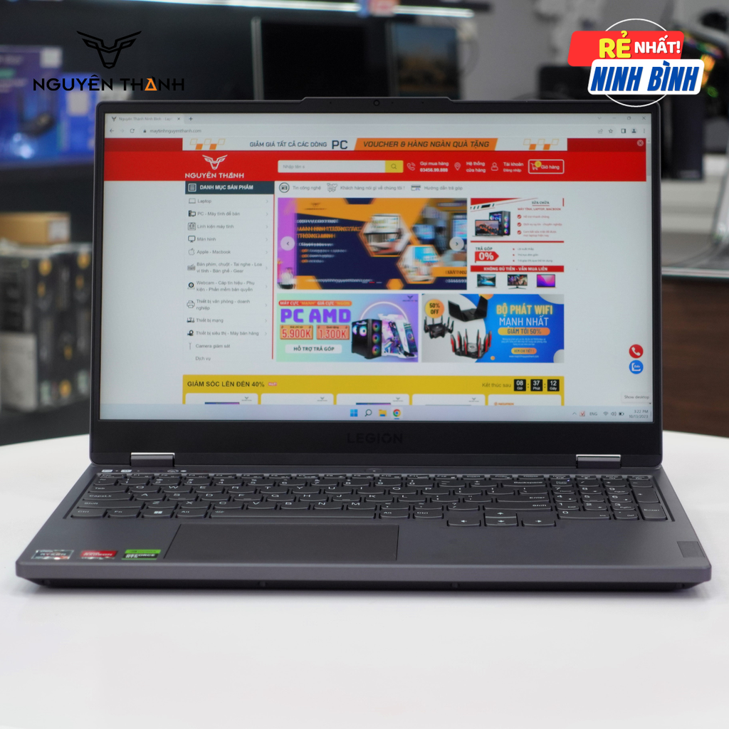 Laptop Lenovo Legion R7000 ARP8 (Ryzen 7-7735H/ Ram 16GB/ SSD 512GB/ RTX 4060 8GB/ 15.6inch WQHD 165Hz/ Win 11/ Xám)