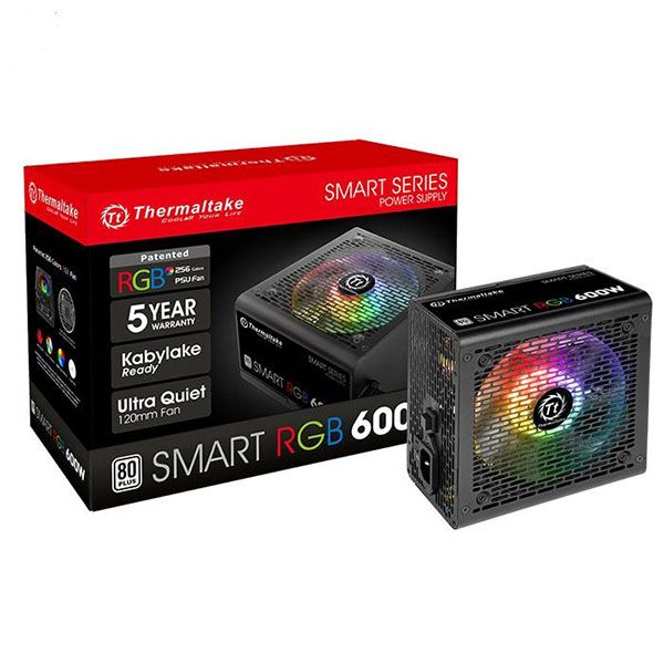 PSU THERMALTAKE 600W SMART RGB 80 PLUS WHITE