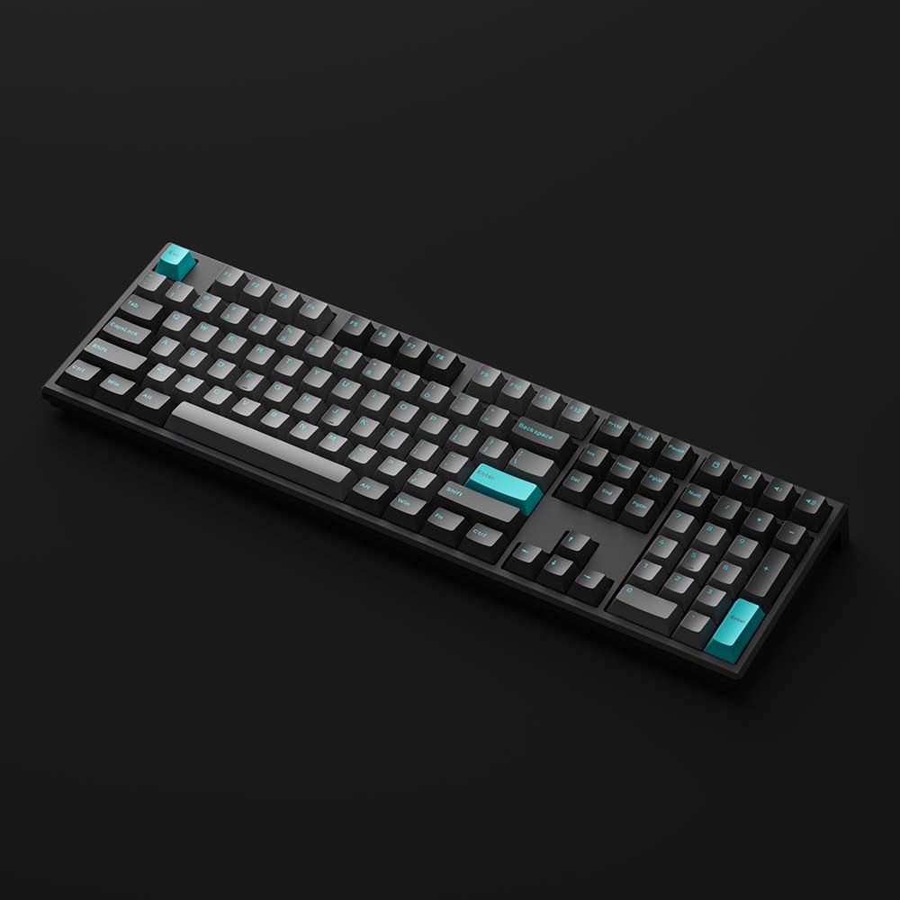 Bàn phím cơ MonsGeek MG108 Black & Cyan (White LED / AKKO cs switch)