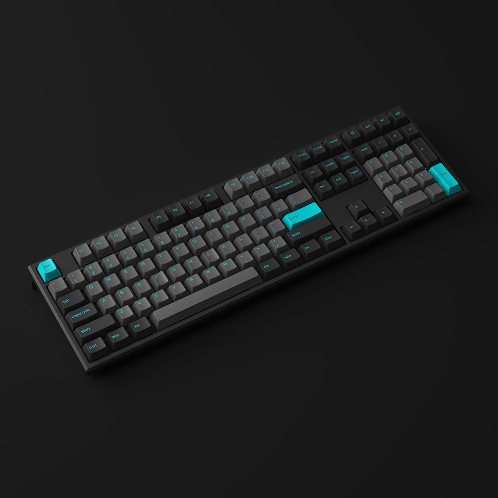 Bàn phím cơ MonsGeek MG108 Black & Cyan (White LED / AKKO cs switch)