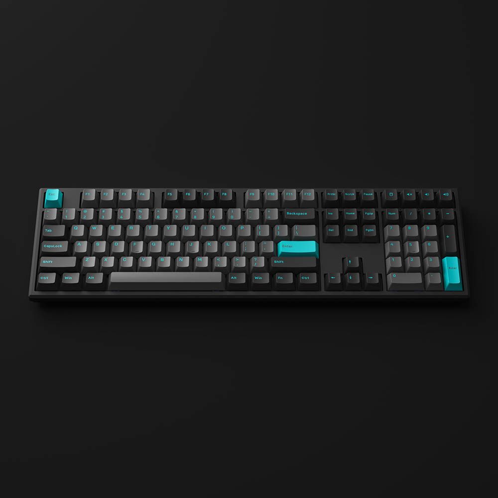 Bàn phím cơ MonsGeek MG108 Black & Cyan (White LED / AKKO cs switch)