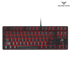 Bàn phím cơ Gaming DAREU EK87 - Black (RED Led, Blue/ Brown/ Red D switch)