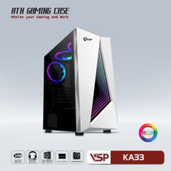 CASE VSP GAMING KA33 - White/Black